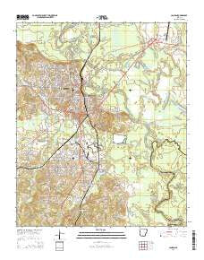 Camden Arkansas Current topographic map, 1:24000 scale, 7.5 X 7.5 Minute, Year 2014