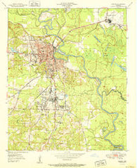 Camden Arkansas Historical topographic map, 1:24000 scale, 7.5 X 7.5 Minute, Year 1951