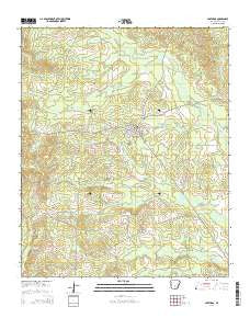 Carthage Arkansas Current topographic map, 1:24000 scale, 7.5 X 7.5 Minute, Year 2014