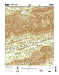 Cauthron Arkansas Current topographic map, 1:24000 scale, 7.5 X 7.5 Minute, Year 2014