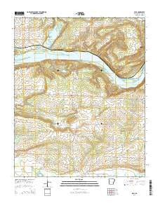 Cecil Arkansas Current topographic map, 1:24000 scale, 7.5 X 7.5 Minute, Year 2014