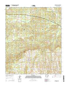 Center Point Arkansas Current topographic map, 1:24000 scale, 7.5 X 7.5 Minute, Year 2014