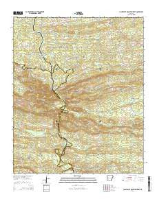 Chalybeate Mountain West Arkansas Current topographic map, 1:24000 scale, 7.5 X 7.5 Minute, Year 2014