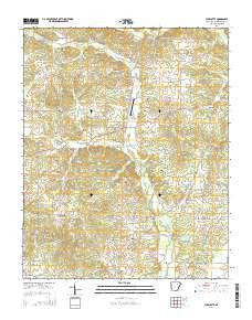 Charlotte Arkansas Current topographic map, 1:24000 scale, 7.5 X 7.5 Minute, Year 2014