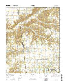 Cherokee City Arkansas Current topographic map, 1:24000 scale, 7.5 X 7.5 Minute, Year 2014