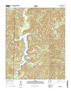 Chidester Arkansas Current topographic map, 1:24000 scale, 7.5 X 7.5 Minute, Year 2014