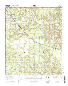Cominto Arkansas Current topographic map, 1:24000 scale, 7.5 X 7.5 Minute, Year 2014