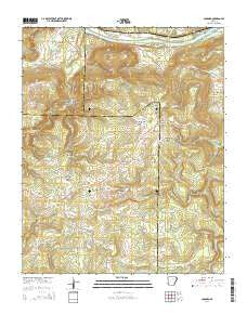 Concord Arkansas Current topographic map, 1:24000 scale, 7.5 X 7.5 Minute, Year 2014