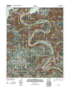 Cotter Arkansas Historical topographic map, 1:24000 scale, 7.5 X 7.5 Minute, Year 2011