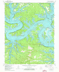 Cotter NW Arkansas Historical topographic map, 1:24000 scale, 7.5 X 7.5 Minute, Year 1972