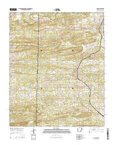 Cove Arkansas Current topographic map, 1:24000 scale, 7.5 X 7.5 Minute, Year 2014