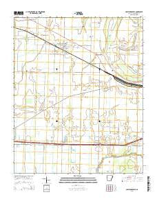 Crawfordsville Arkansas Current topographic map, 1:24000 scale, 7.5 X 7.5 Minute, Year 2014