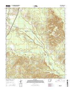 Curtis Arkansas Current topographic map, 1:24000 scale, 7.5 X 7.5 Minute, Year 2014
