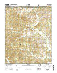 Dalton Arkansas Current topographic map, 1:24000 scale, 7.5 X 7.5 Minute, Year 2014