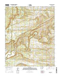 Damascus Arkansas Current topographic map, 1:24000 scale, 7.5 X 7.5 Minute, Year 2014
