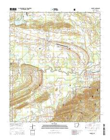Danville Arkansas Current topographic map, 1:24000 scale, 7.5 X 7.5 Minute, Year 2014