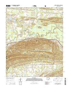 Danville Mountain Arkansas Current topographic map, 1:24000 scale, 7.5 X 7.5 Minute, Year 2014