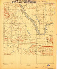 Dardanelle #4 Arkansas Historical topographic map, 1:62500 scale, 15 X 15 Minute, Year 1888