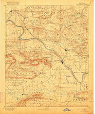 Dardanelle Arkansas Historical topographic map, 1:125000 scale, 30 X 30 Minute, Year 1890
