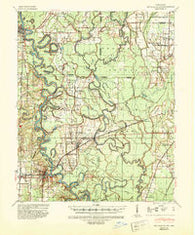 De Valls Bluff Arkansas Historical topographic map, 1:62500 scale, 15 X 15 Minute, Year 1941