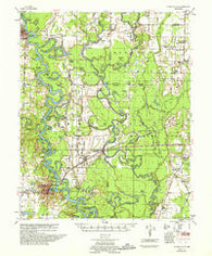 De Valls Bluff Arkansas Historical topographic map, 1:62500 scale, 15 X 15 Minute, Year 1957
