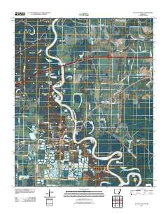 De Valls Bluff Arkansas Historical topographic map, 1:24000 scale, 7.5 X 7.5 Minute, Year 2011