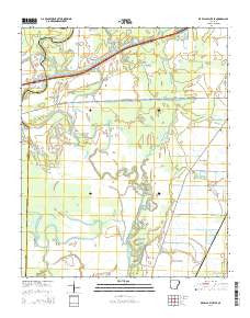 De Valls Bluff SE Arkansas Current topographic map, 1:24000 scale, 7.5 X 7.5 Minute, Year 2014