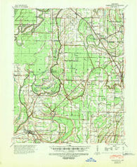 Deckerville Arkansas Historical topographic map, 1:62500 scale, 15 X 15 Minute, Year 1940