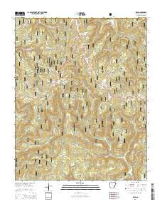 Deer Arkansas Current topographic map, 1:24000 scale, 7.5 X 7.5 Minute, Year 2014