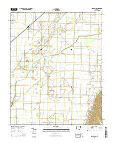 Delaplaine Arkansas Current topographic map, 1:24000 scale, 7.5 X 7.5 Minute, Year 2014