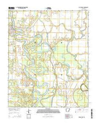 Des Arc East Arkansas Current topographic map, 1:24000 scale, 7.5 X 7.5 Minute, Year 2014
