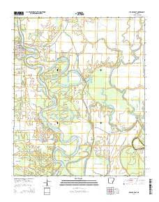 Des Arc East Arkansas Current topographic map, 1:24000 scale, 7.5 X 7.5 Minute, Year 2014