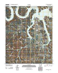Diamond City Arkansas Historical topographic map, 1:24000 scale, 7.5 X 7.5 Minute, Year 2011