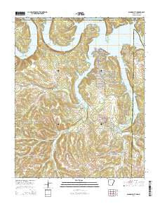 Diamond City Arkansas Current topographic map, 1:24000 scale, 7.5 X 7.5 Minute, Year 2014