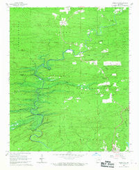 Dierks Dam Arkansas Historical topographic map, 1:24000 scale, 7.5 X 7.5 Minute, Year 1966