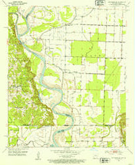 Doddridge SE Arkansas Historical topographic map, 1:24000 scale, 7.5 X 7.5 Minute, Year 1952