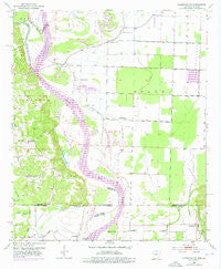 Doddridge SE Arkansas Historical topographic map, 1:24000 scale, 7.5 X 7.5 Minute, Year 1952