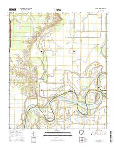 Doddridge NE Arkansas Current topographic map, 1:24000 scale, 7.5 X 7.5 Minute, Year 2014