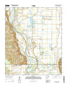 Doddridge SE Arkansas Current topographic map, 1:24000 scale, 7.5 X 7.5 Minute, Year 2014