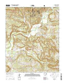 Dover Arkansas Current topographic map, 1:24000 scale, 7.5 X 7.5 Minute, Year 2014