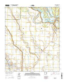 Dumas Arkansas Current topographic map, 1:24000 scale, 7.5 X 7.5 Minute, Year 2014