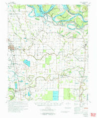 Dumas Arkansas Historical topographic map, 1:62500 scale, 15 X 15 Minute, Year 1971