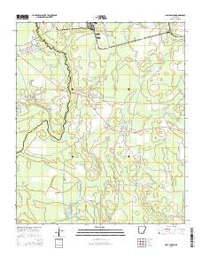 East Camden Arkansas Current topographic map, 1:24000 scale, 7.5 X 7.5 Minute, Year 2014