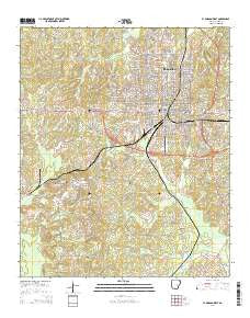 El Dorado West Arkansas Current topographic map, 1:24000 scale, 7.5 X 7.5 Minute, Year 2014