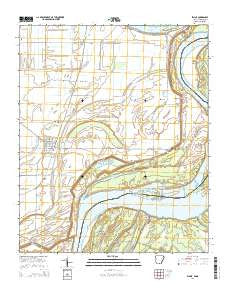 Elaine Arkansas Current topographic map, 1:24000 scale, 7.5 X 7.5 Minute, Year 2014