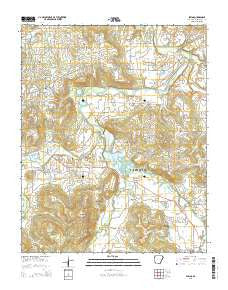 Elkins Arkansas Current topographic map, 1:24000 scale, 7.5 X 7.5 Minute, Year 2014