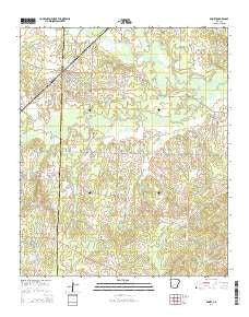 Emmet Arkansas Current topographic map, 1:24000 scale, 7.5 X 7.5 Minute, Year 2014