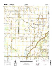 Empire Arkansas Current topographic map, 1:24000 scale, 7.5 X 7.5 Minute, Year 2014