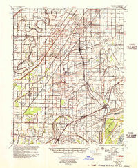 Evadale Arkansas Historical topographic map, 1:62500 scale, 15 X 15 Minute, Year 1956