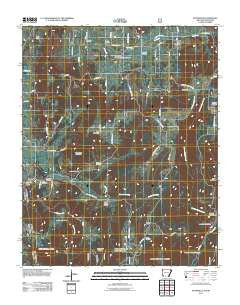 Evansville Arkansas Historical topographic map, 1:24000 scale, 7.5 X 7.5 Minute, Year 2011